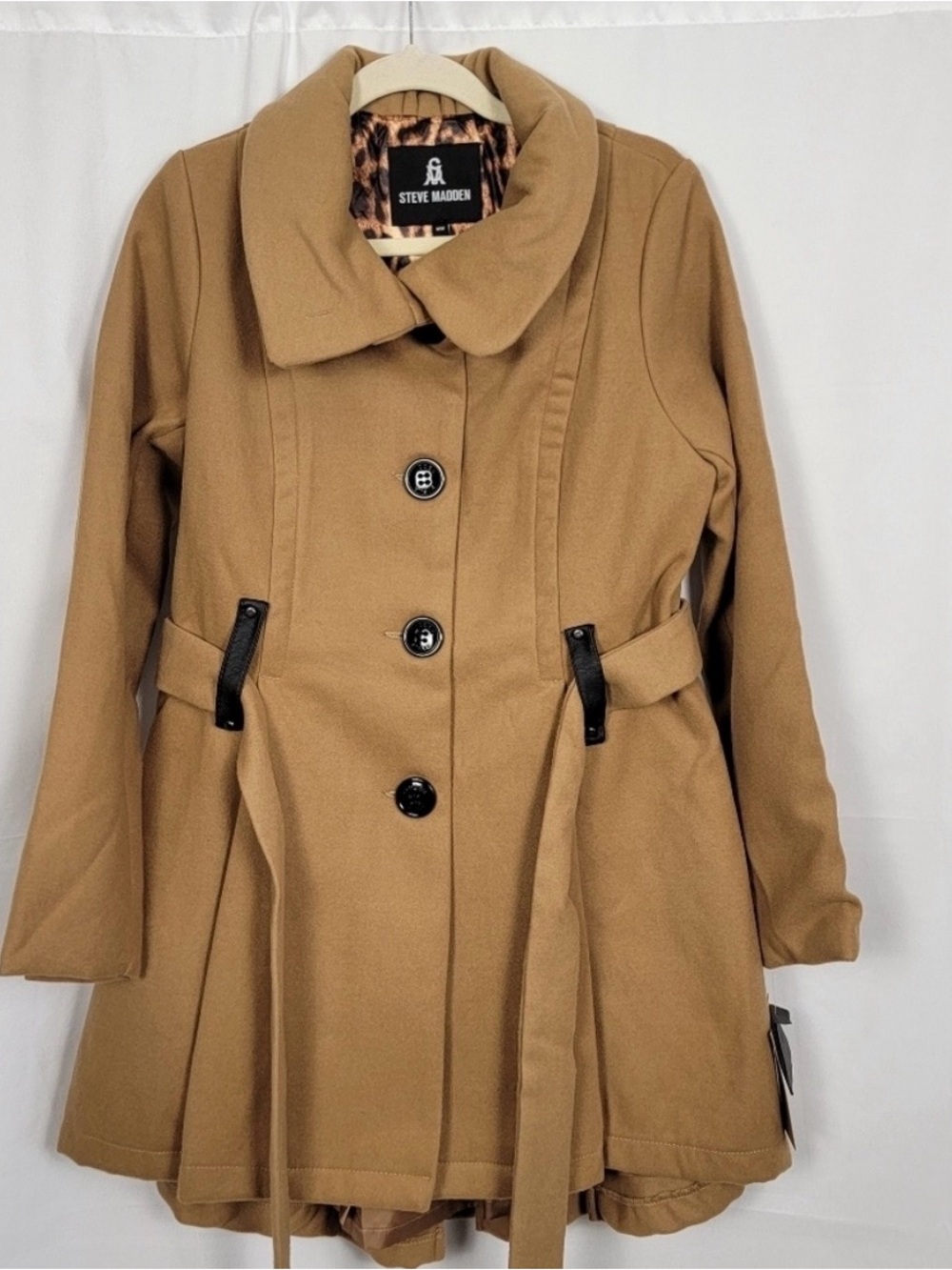 Steve Madden Coat High Low Camel NEW #2674